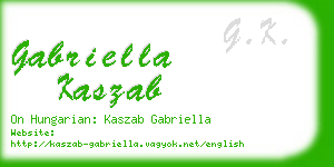 gabriella kaszab business card